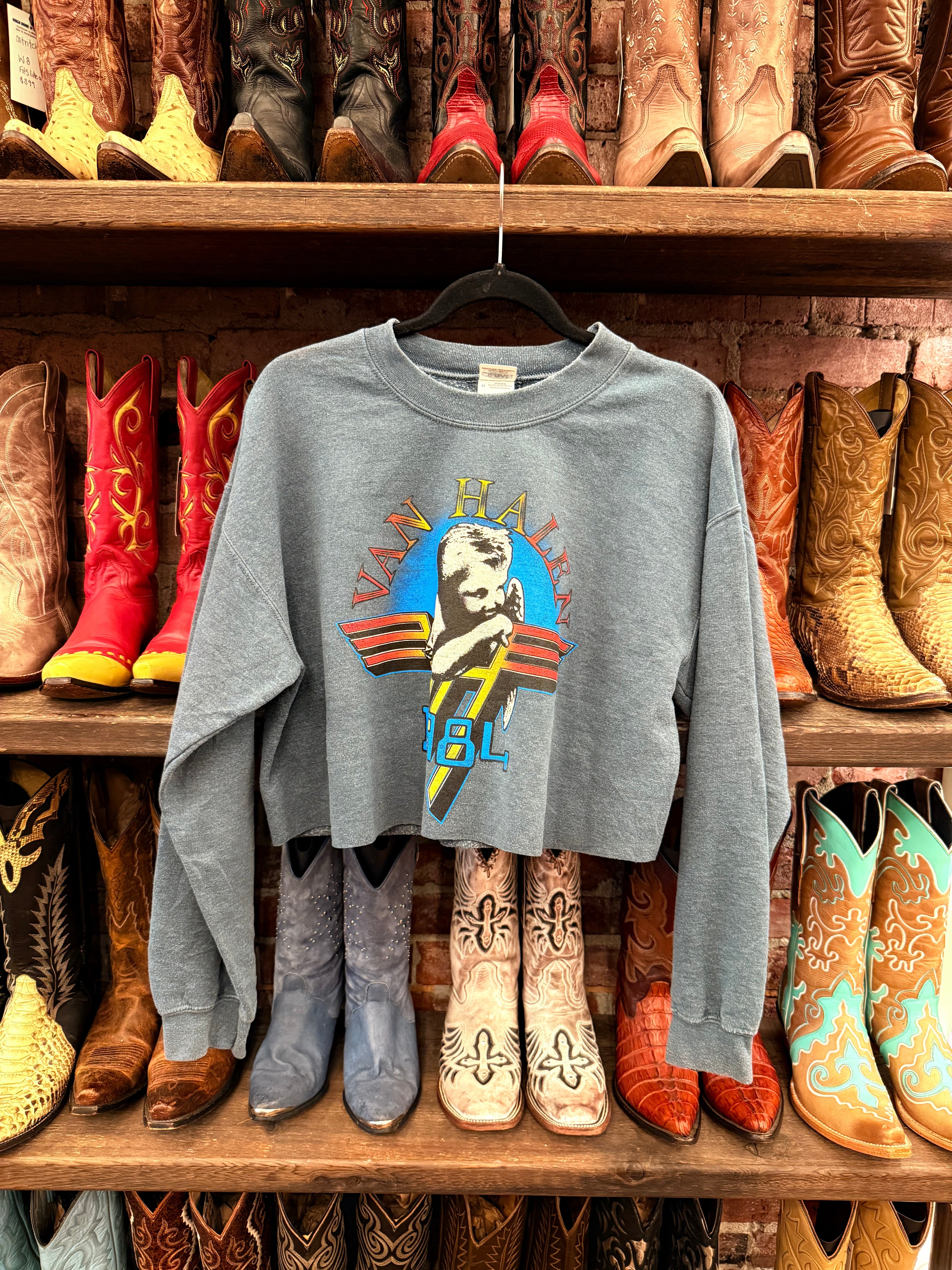 Chop Shop Van Halen Cropped Sweatshirt