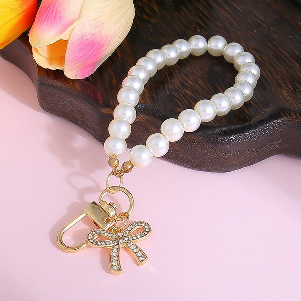 City Blue Pearl Bag Charm