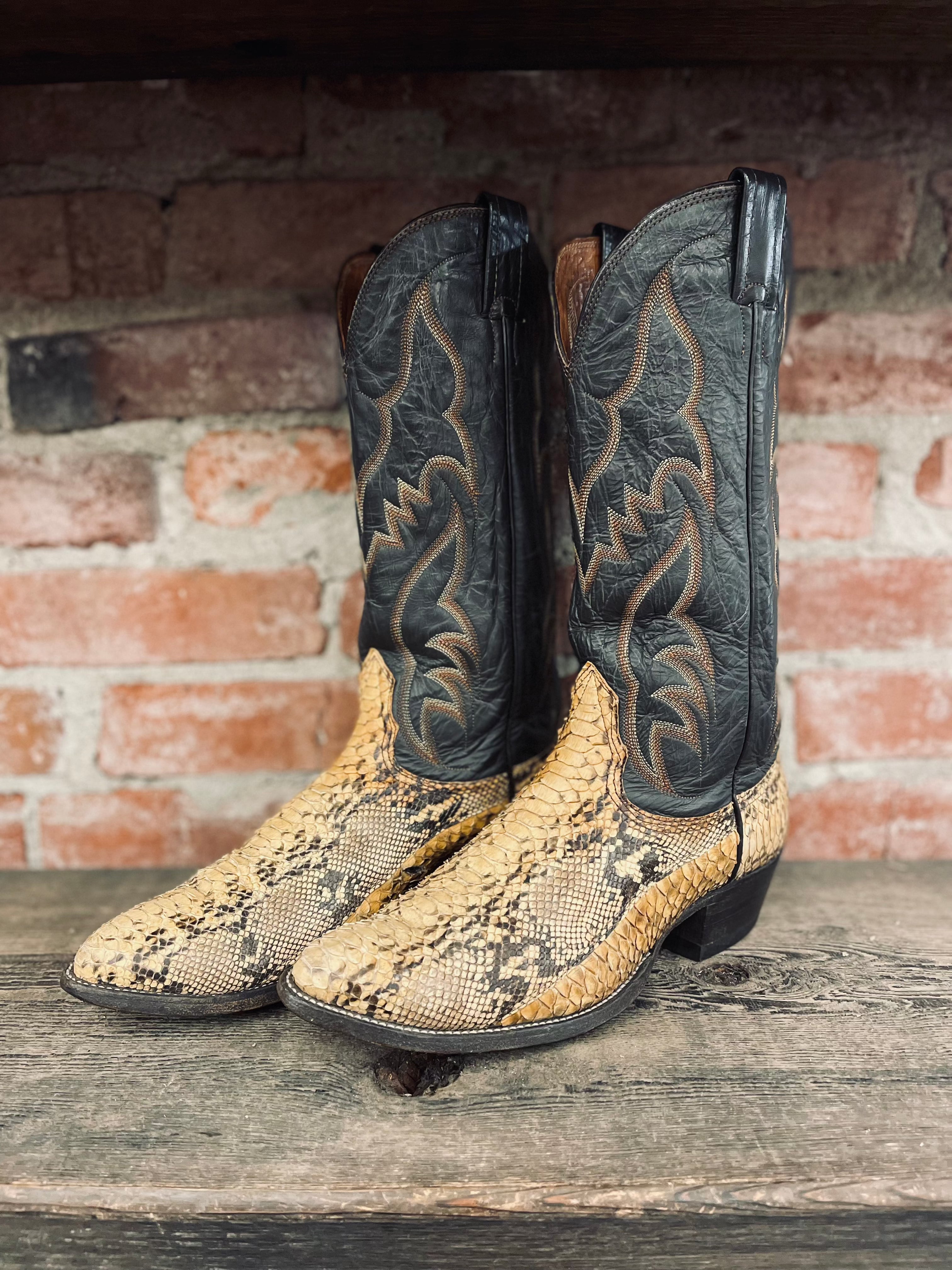 Nocona Made in USA Python Women's Cowboy Boots Size 10/Men's Size 8.5