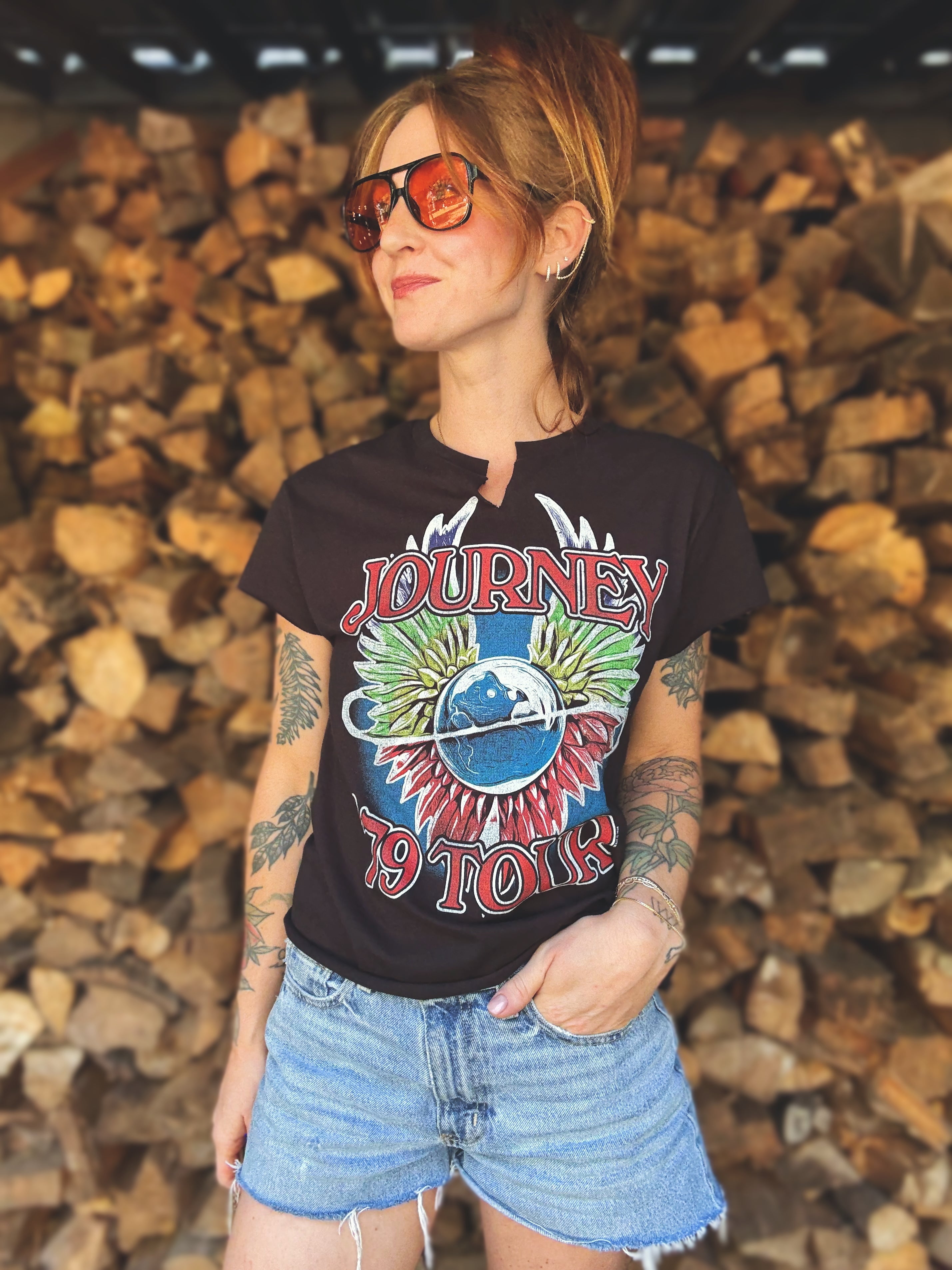 Chop Shop Journey '79 Tour Cropped T-Shirt