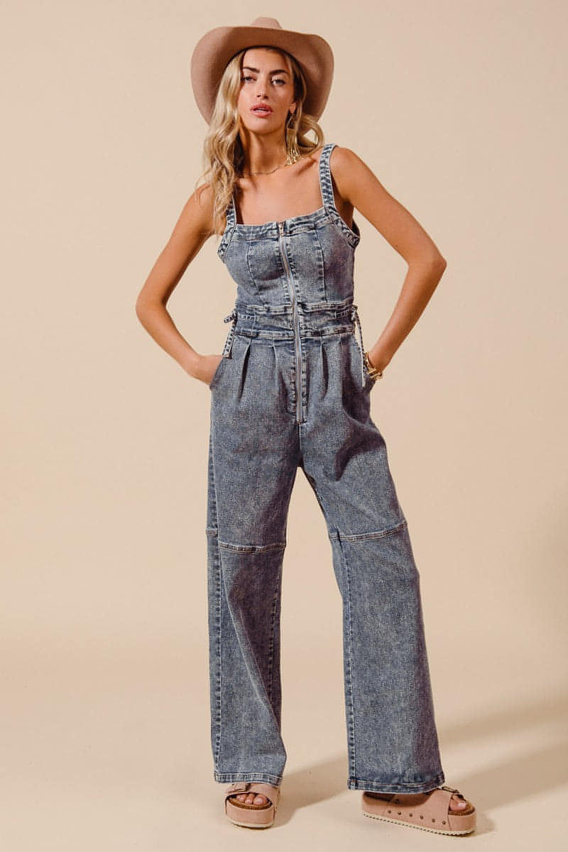 Use Me Denim Jumpsuit