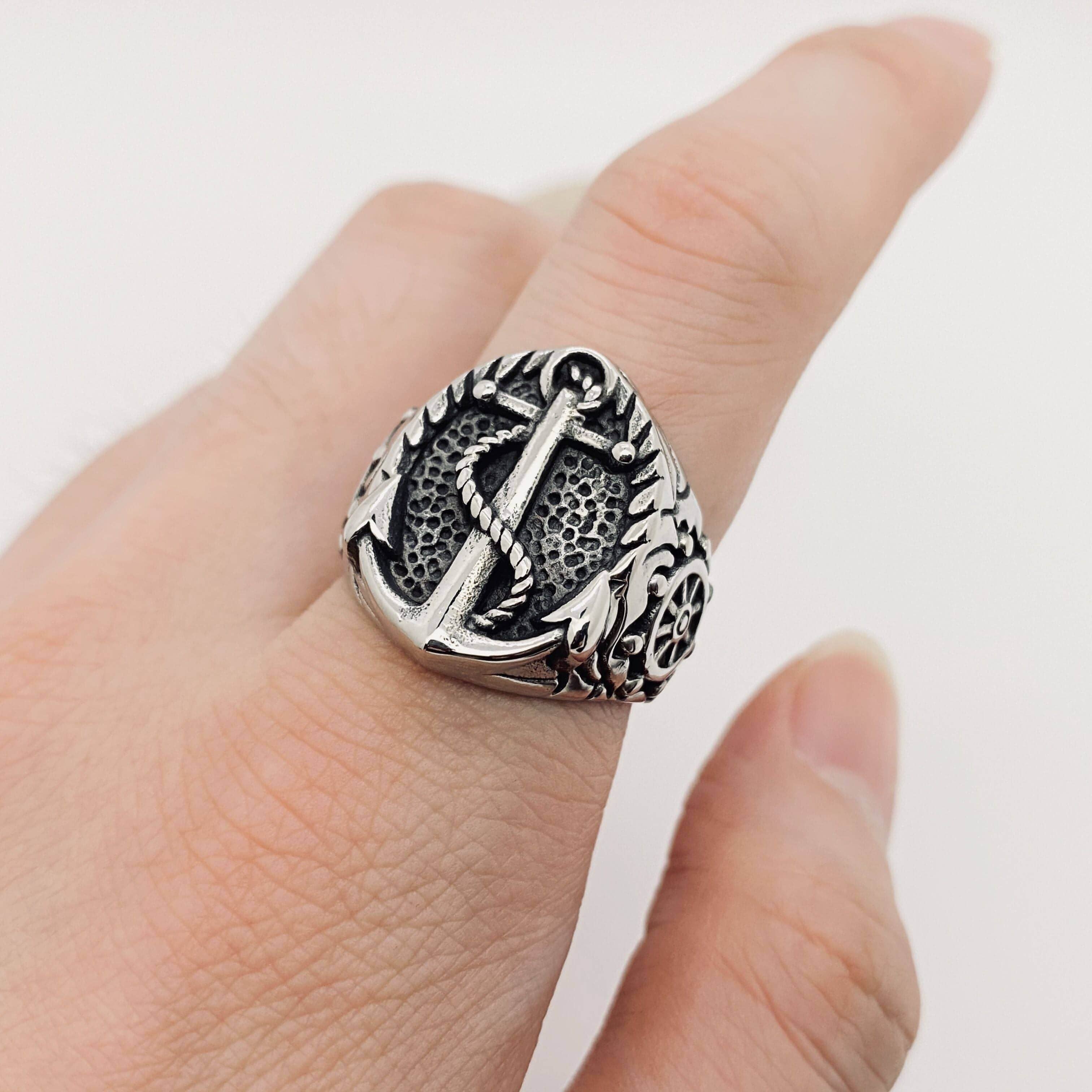 Anchor Biker Ring