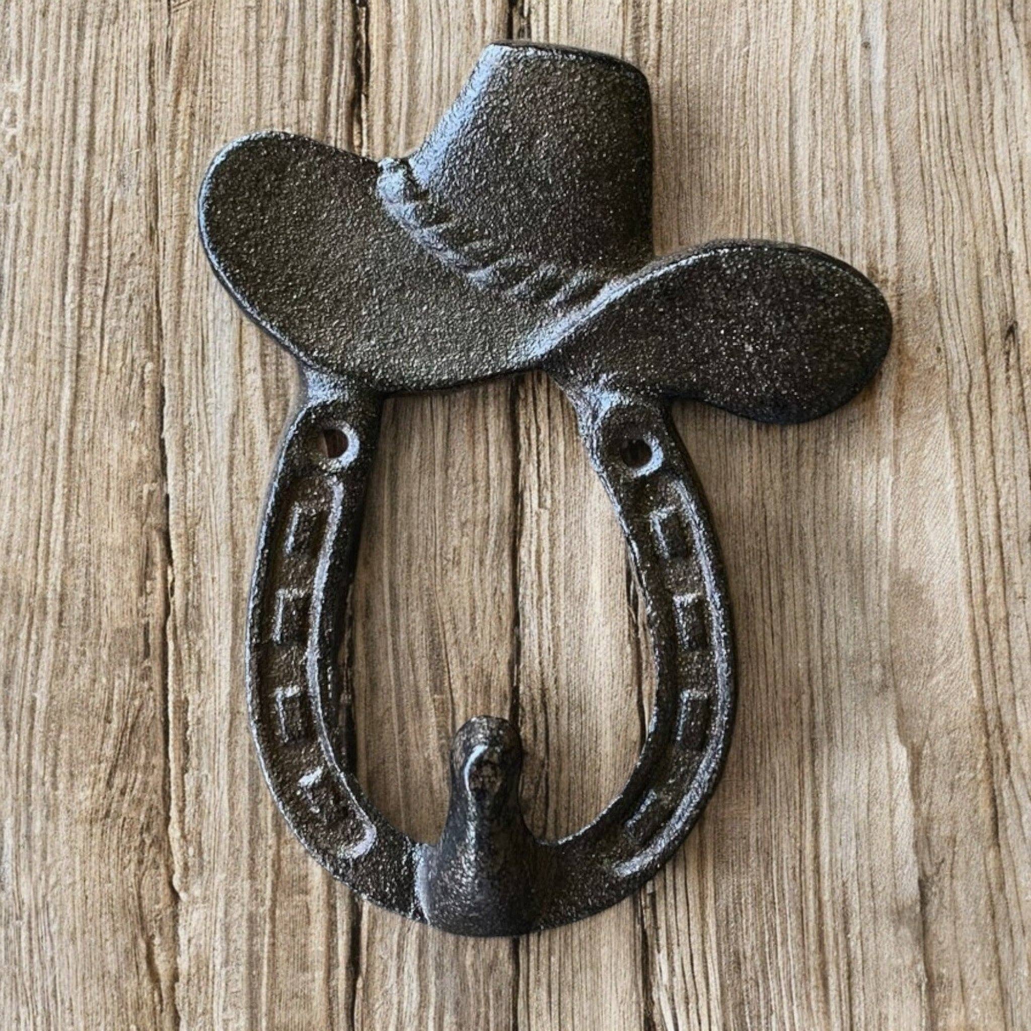 Cast Iron Hat Hook Saloon Western Accent