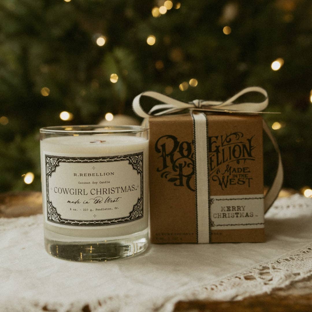 Cowgirl Christmas Candle 8 oz.