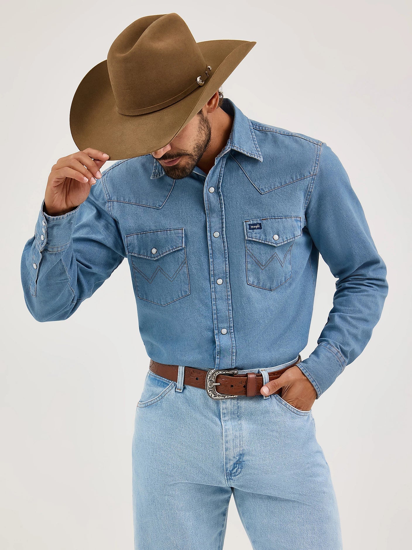 Mens Authentic Indigo Cowboy Cut® Work Shirt