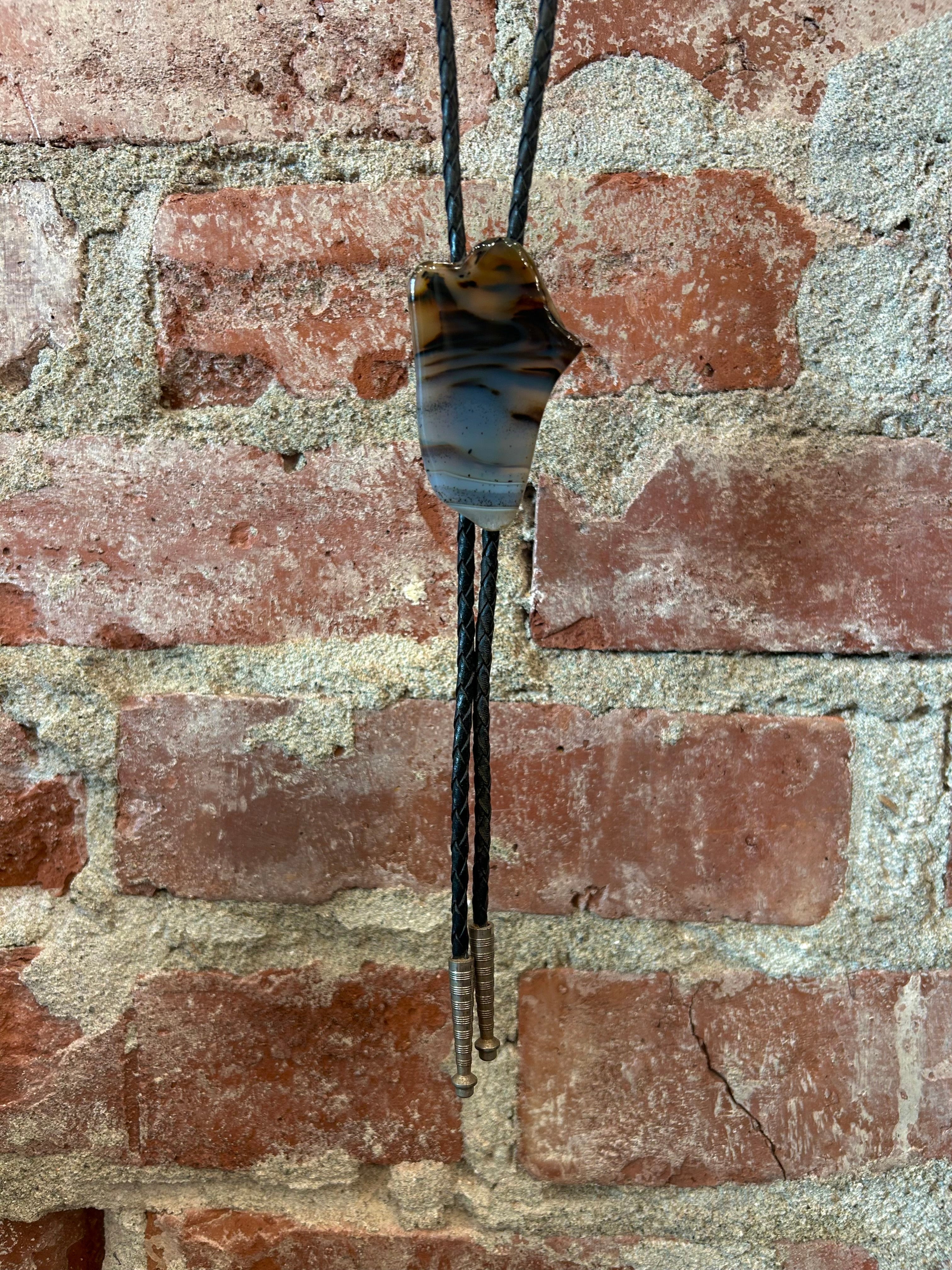 Montana Moss Agate Bolo Tie