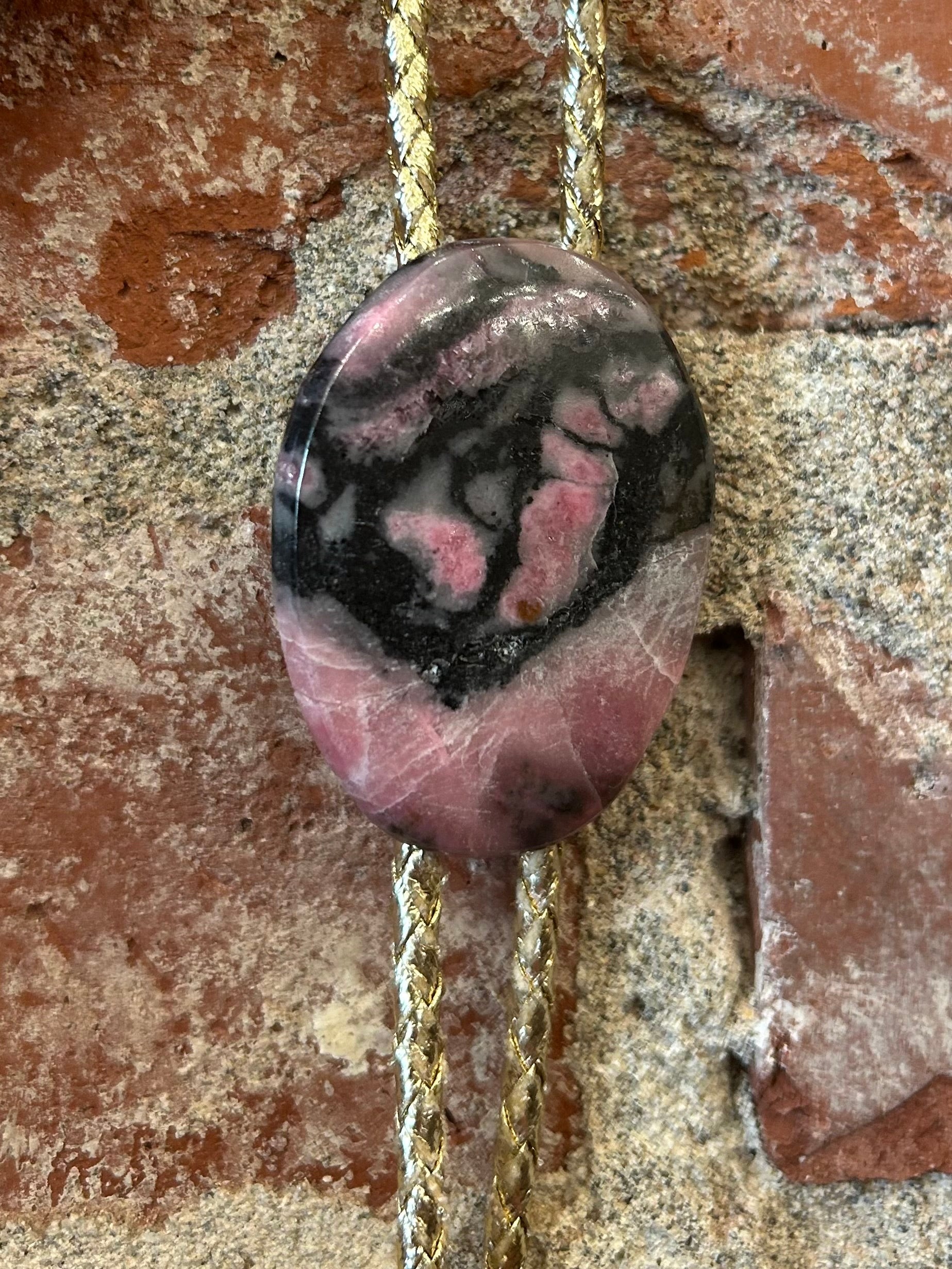 Pink Rhodonite Bolo Tie