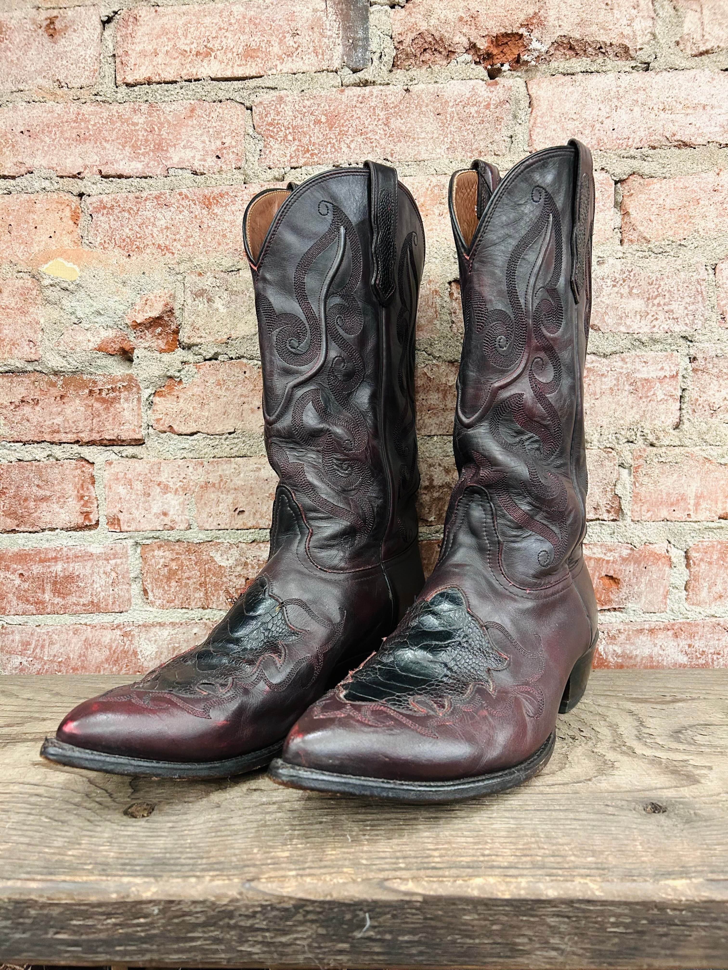 Nocona Caiman Inlay Men's Cowboy Boots Size 12