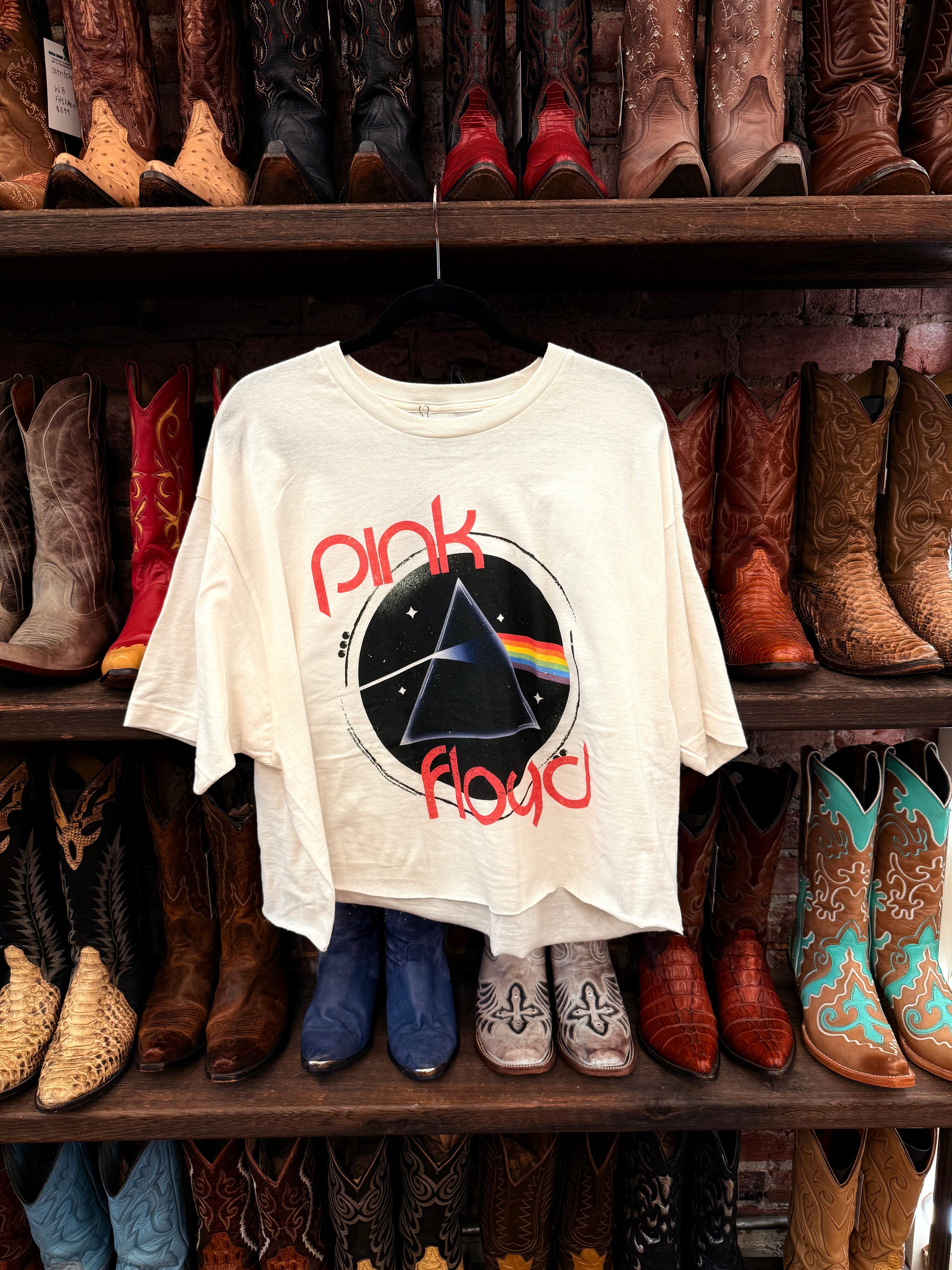 Chop Shop Pink Floyd Prism Circle Cropped Tee