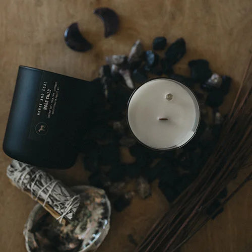 Horse And Coal Moon Child Candle