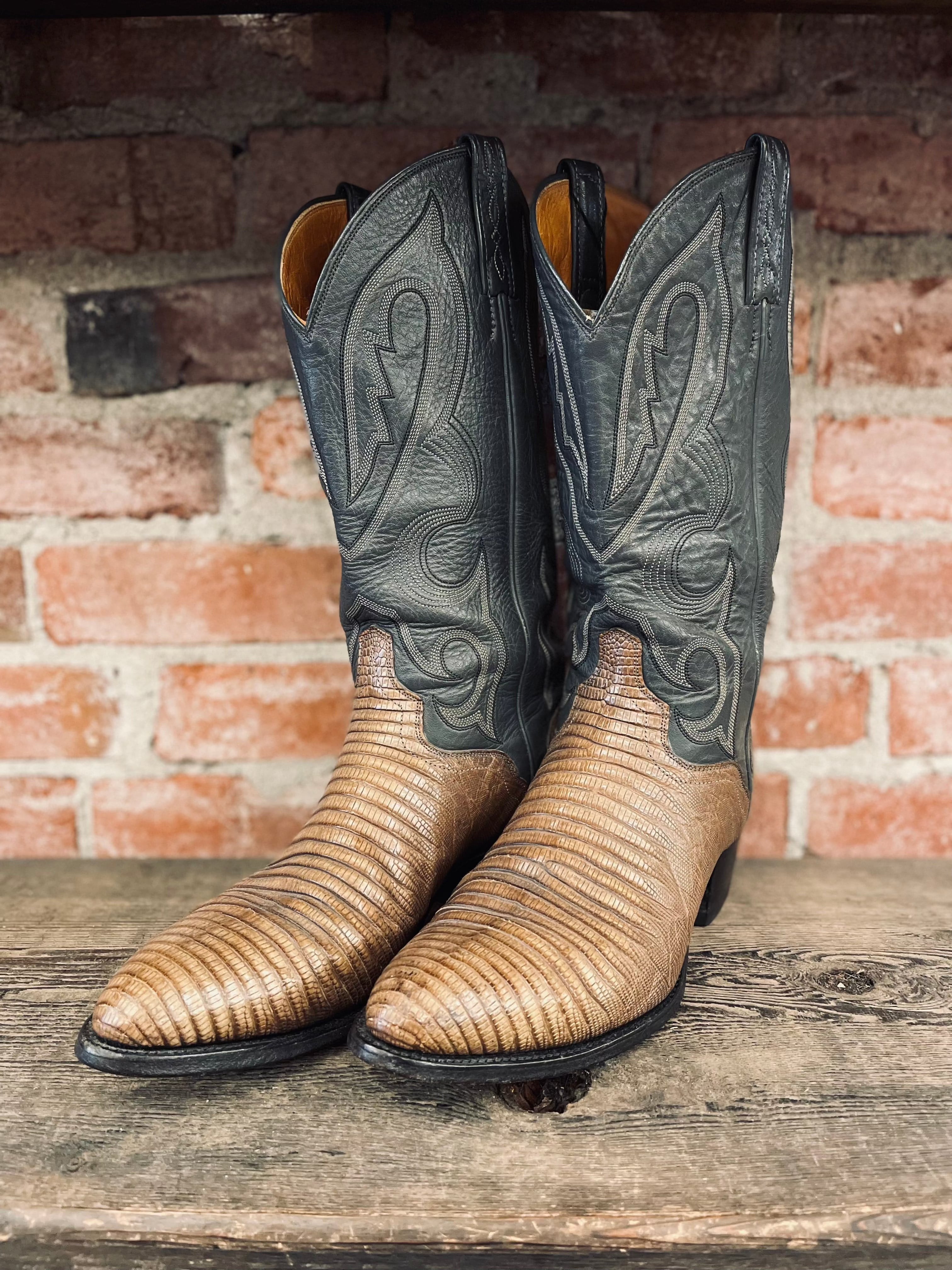El Dorado Teju Lizzard Women's Cowboy Boots Size 10.5 /Men's Size 9