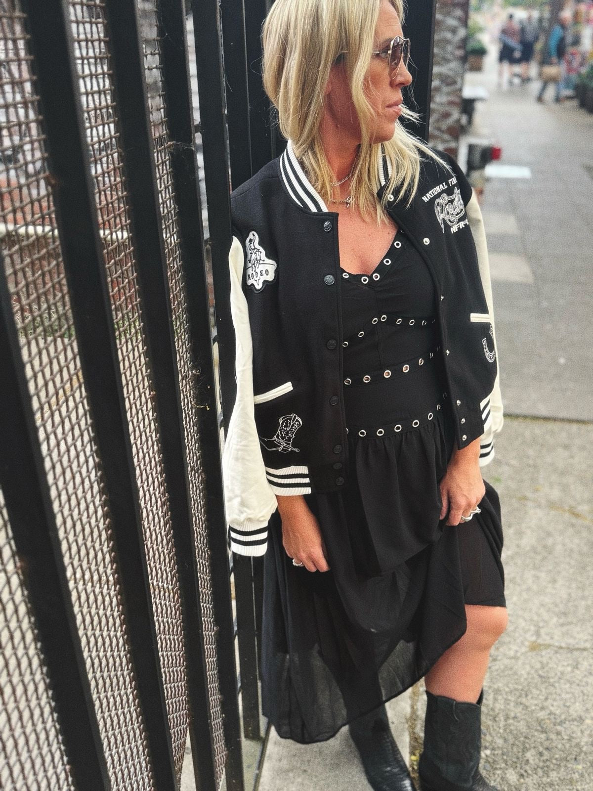 Joan Grommet Eyelet Midi Dress