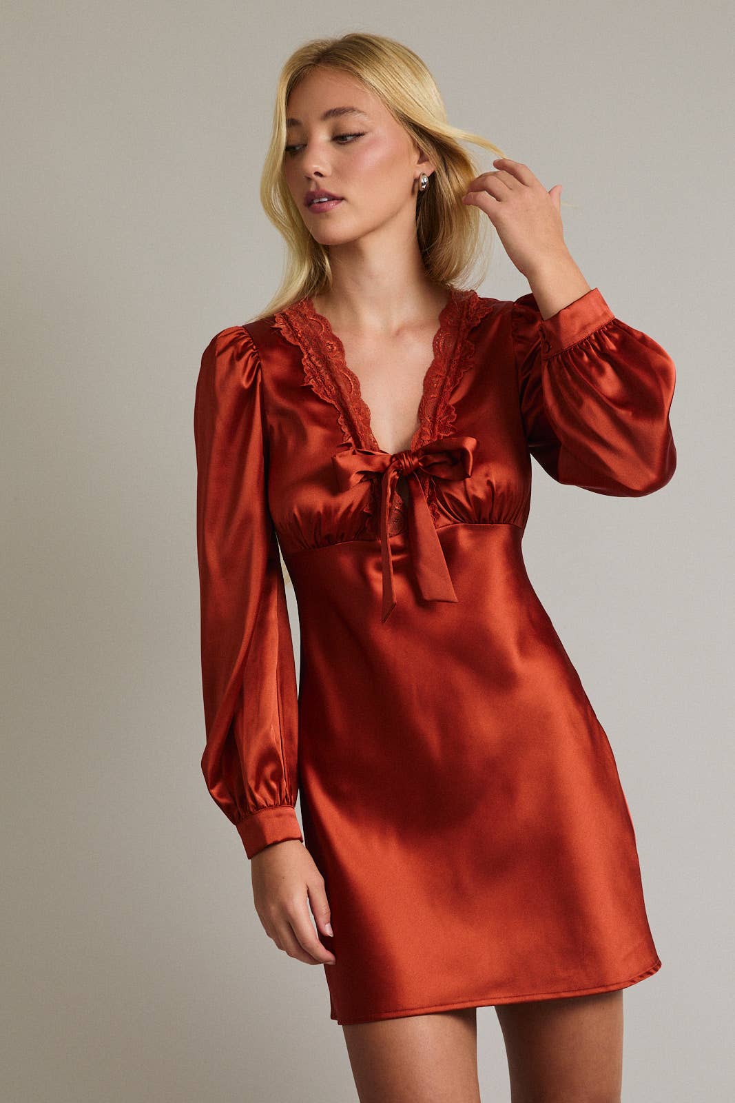Heart Like Mine Satin Mini Dress
