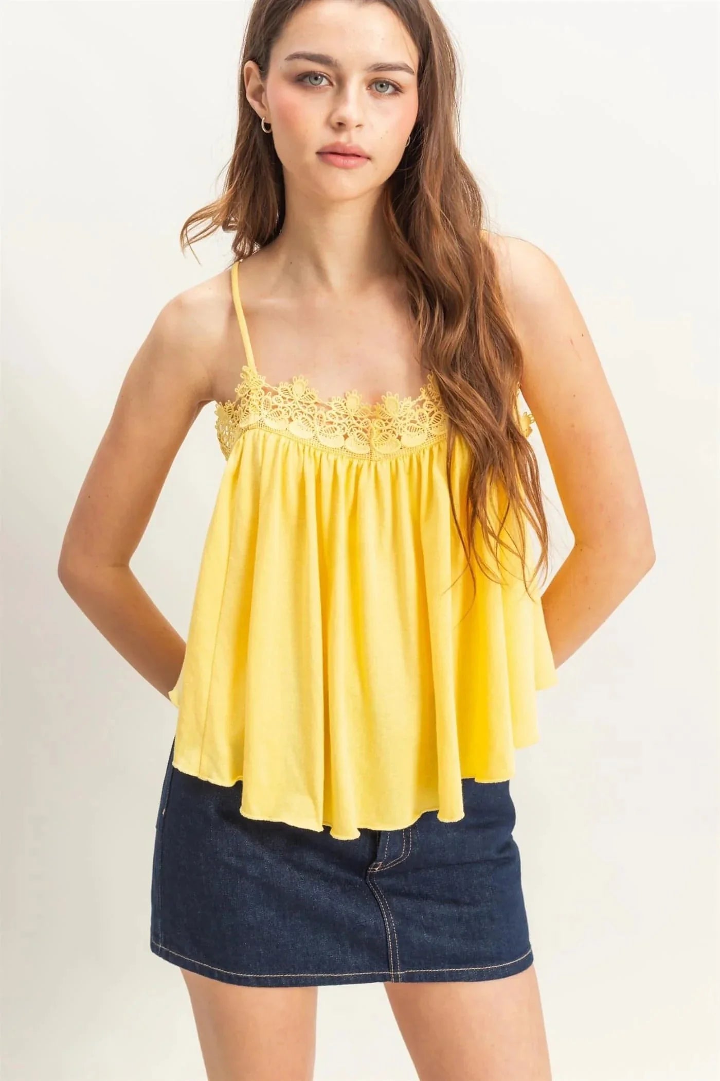 On To You Ruffle Tank